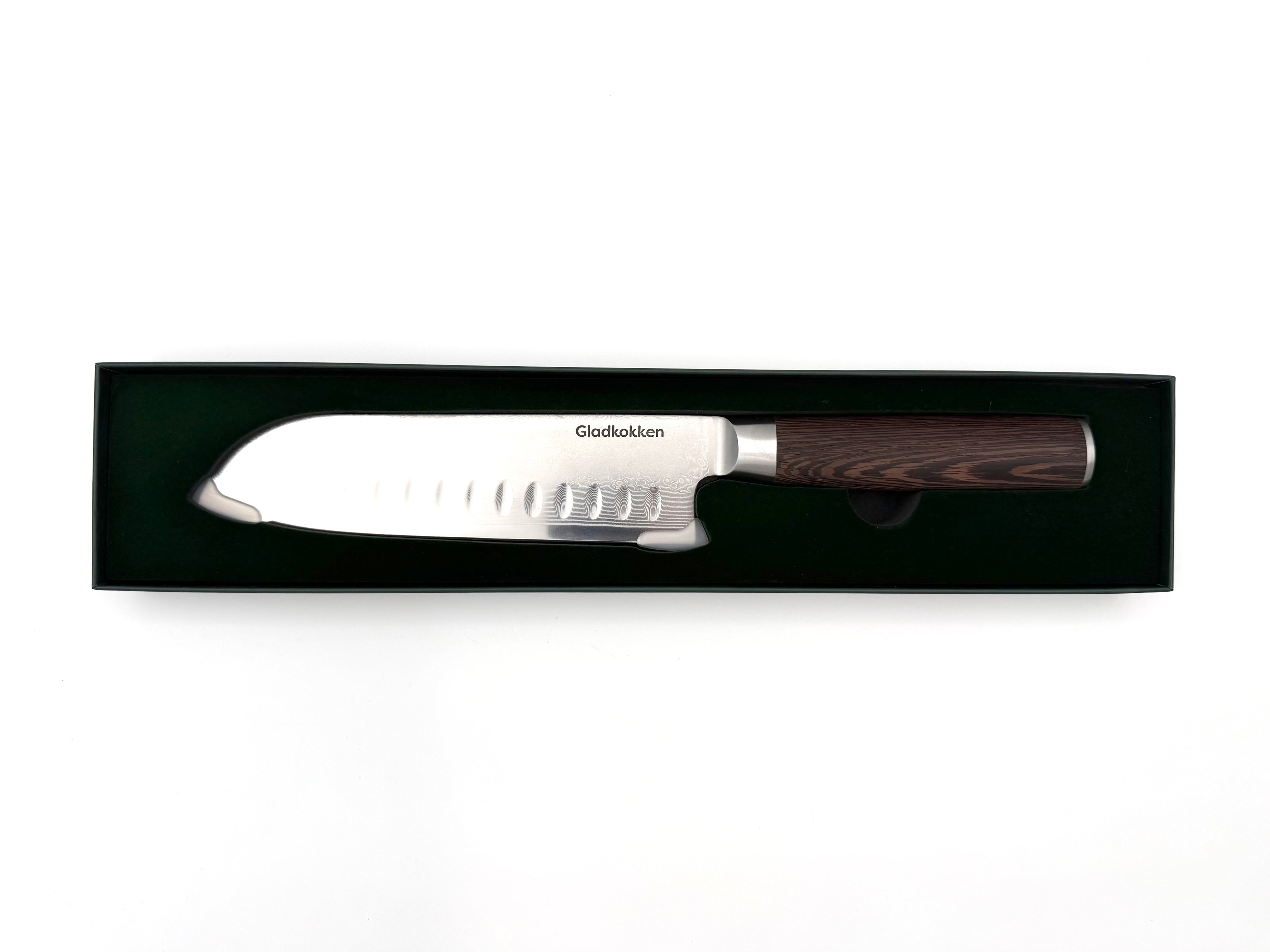 Gladkokken Damaskus Santokukniv 18 cm