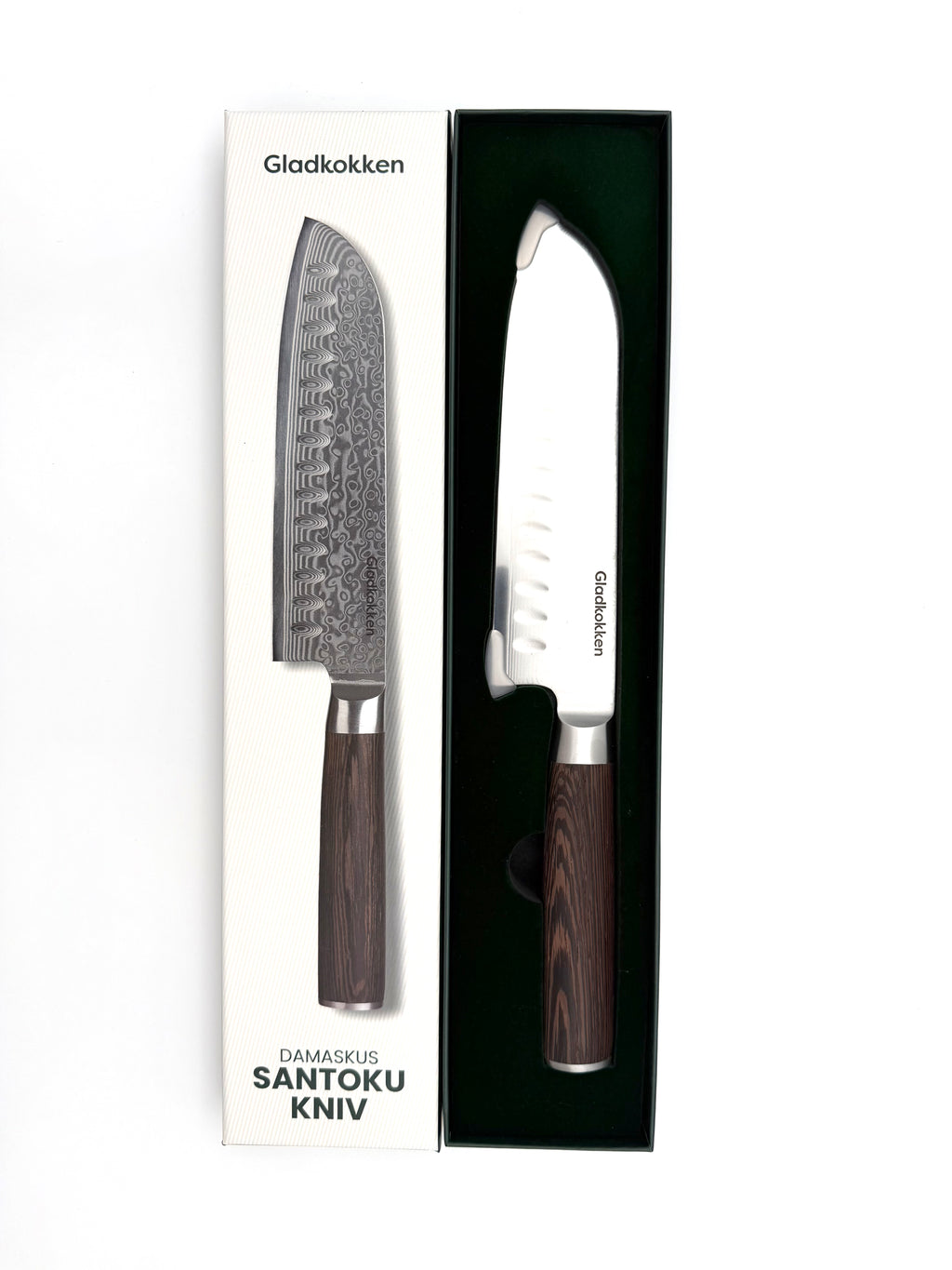 Gladkokken Damaskus Santokukniv 18 cm