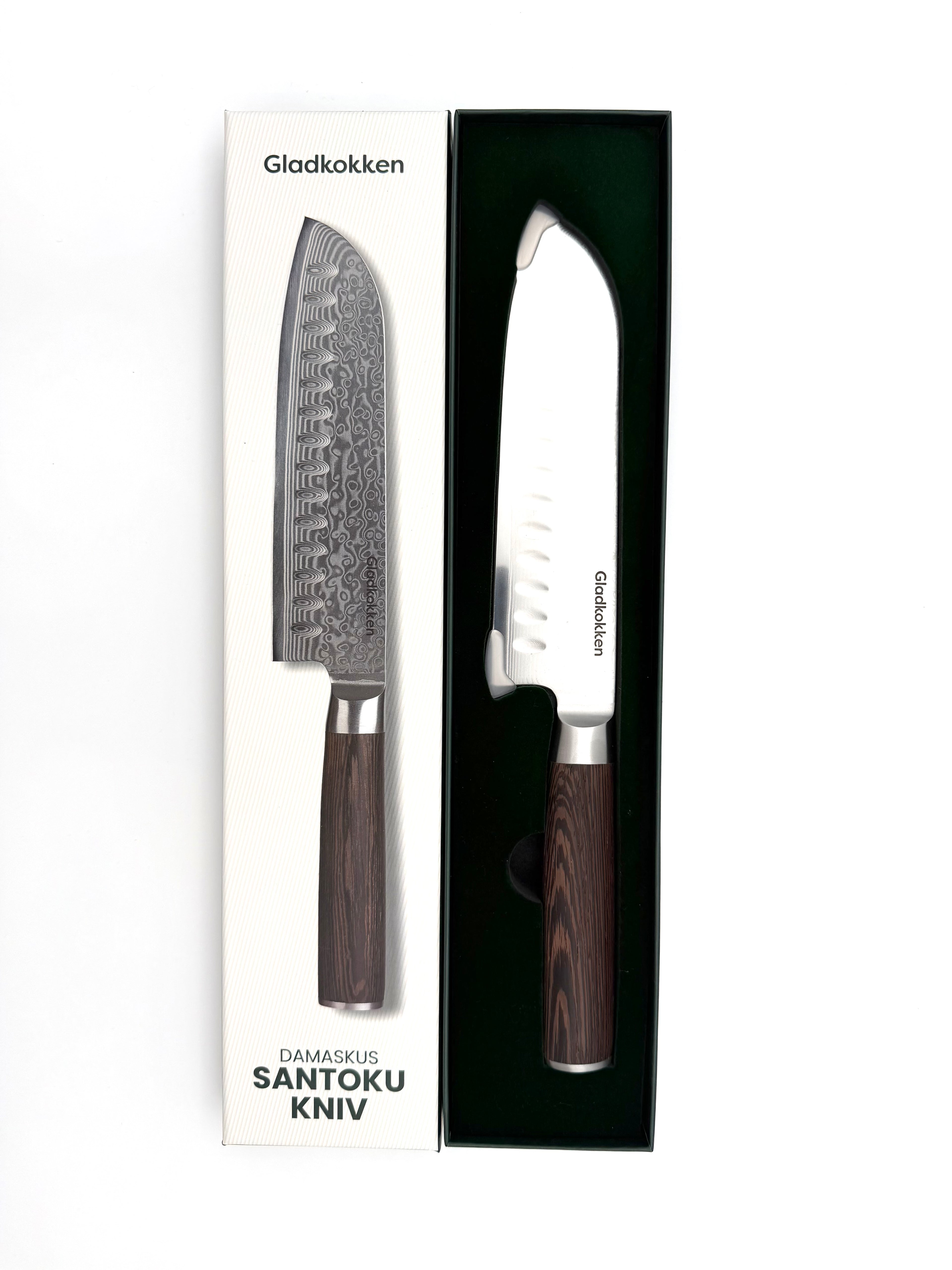 Gladkokken Damaskus Santokukniv 18 cm