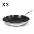 Gladkokken stekepannepakke – 3 hybridpanner (Ø24 cm, Ø28 cm og wok Ø28 cm)